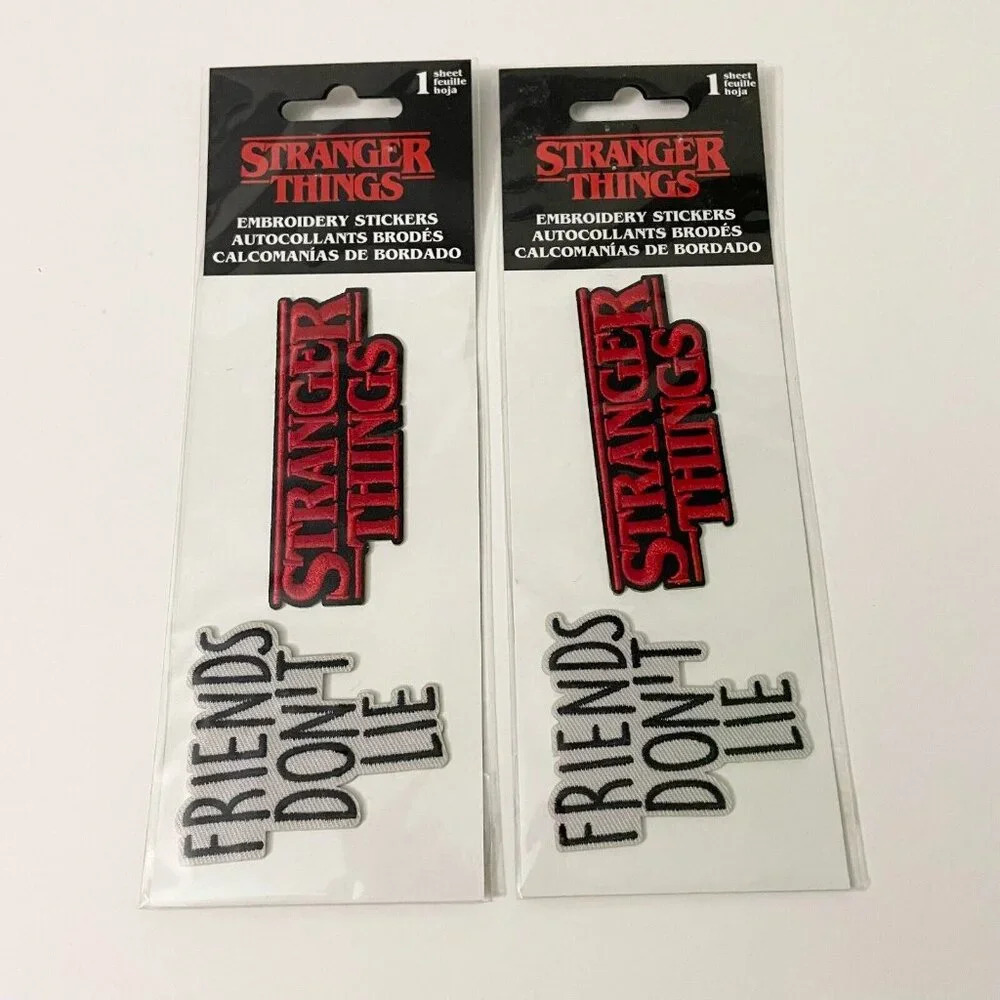 Lot of 2 Stranger Things Embroidery Stickers